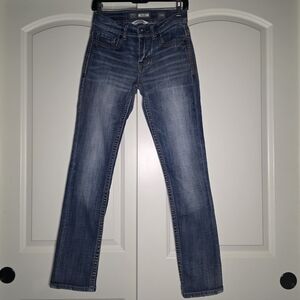 Buckle Men's Alec 28x32 Medium Blue Faded Slim Straight Leg Jeans